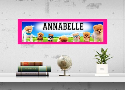 Boo the Dog - Personalized Poster with Your Name, Birthday Banner, Custom Wall Décor, Wall Art - image3